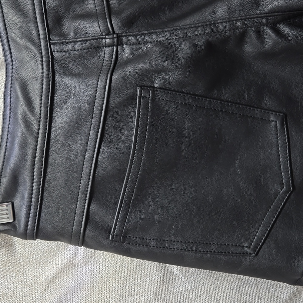 Fashion Nova, Faux Leather, Black, Skirt, Skort, XS, Pockets, Fully Lined - Picture 13 of 15